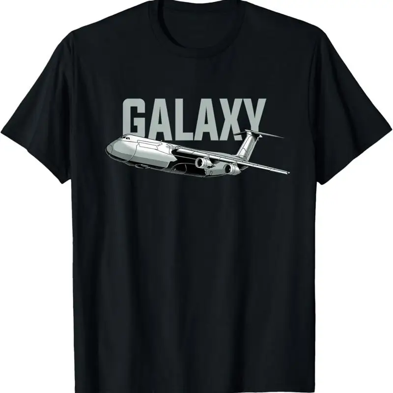 Novo limitado c 5 galaxy mega militar carga transporte avião t camisa feita em nós