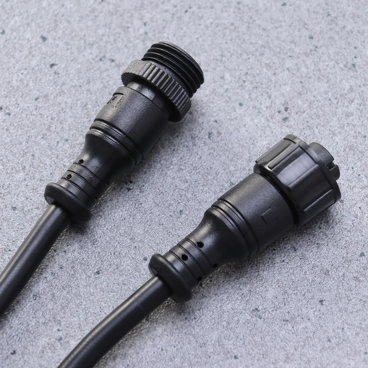 2Pcs Waterproof M15 Plug Connector Set for String Lights Outdoor Decoration Heat Resistant Low Resistance Conductive Stable