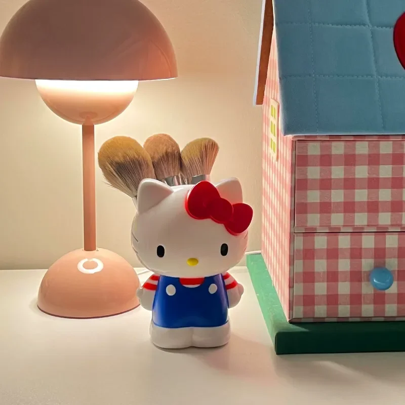 Hello Kitty My Melody-portalápices de dibujos animados, organizador de brochas de maquillaje, decoración de almacenamiento de escritorio, regalo de colección Kawaii para niña y niño