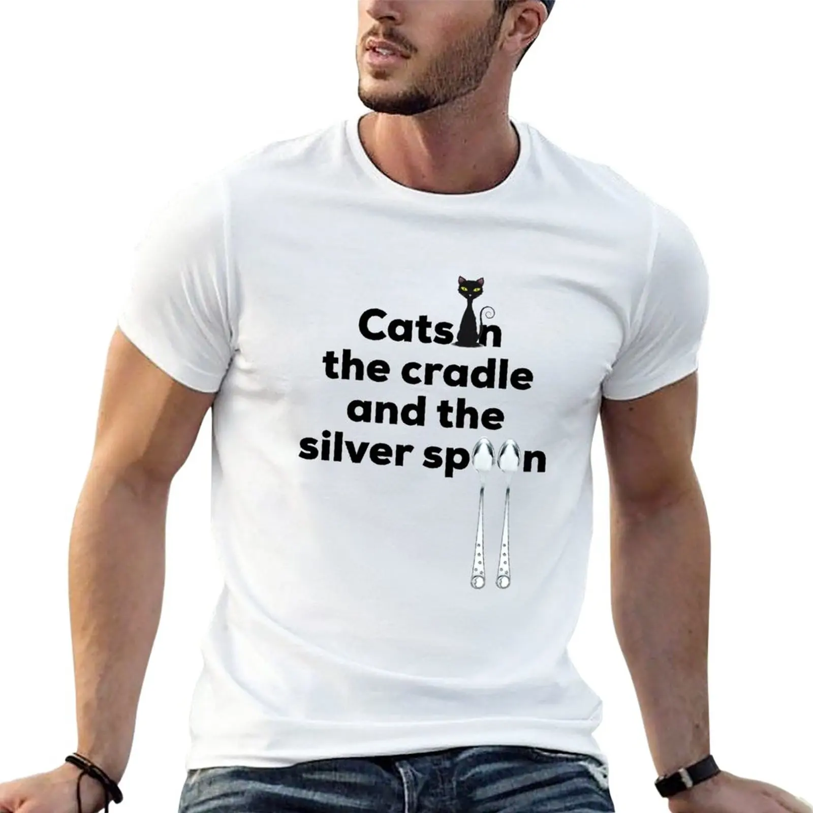 

New Cats in the cradle T-Shirt black t shirts Short sleeve t shirt men