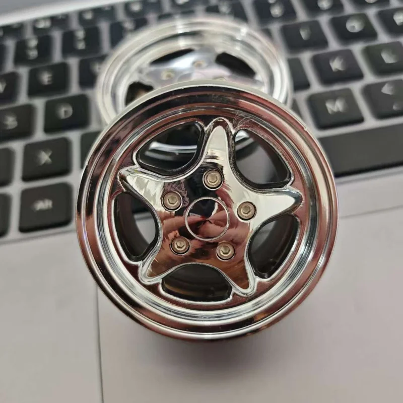 4PCS 1.9-inch Five-pointed Star Metal Wheel Hub for 1/10 RC Crawler Car Traxxas TRX4 SCX10 RC4WD D90 TRX6 G63 Tank 300 Wrangler