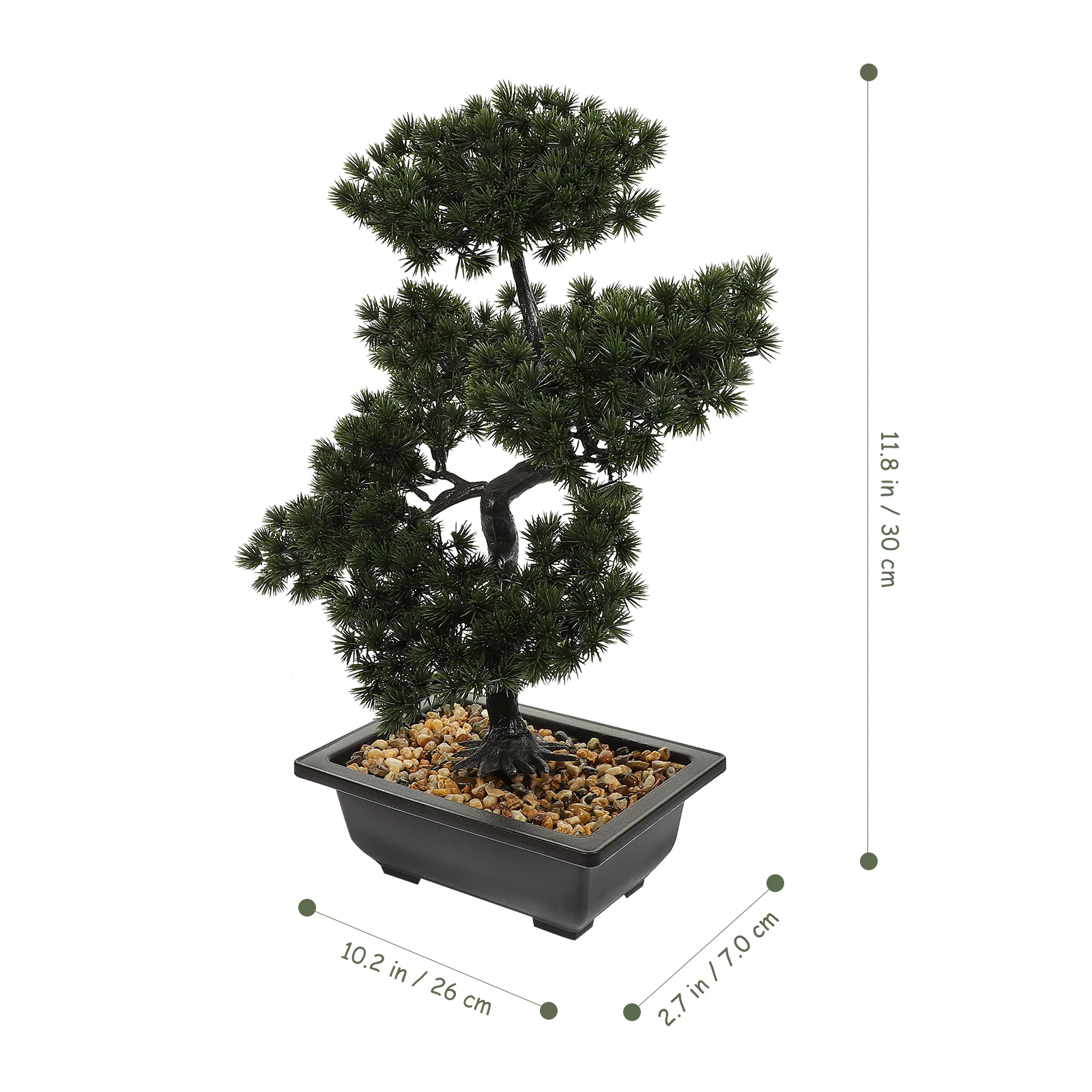 

Artificial Tree Decorative Ornament Home Office Indoor Outdoor Decor Realistic Guest-Greeting Pine Bonsai Craft Potted Plant