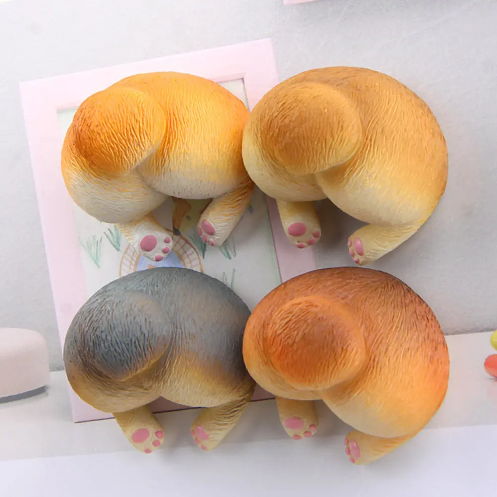 Corgi Butt Refrigerator Sticker Resin Magnetic Funny Home Kitchen Decor Creative Stereo Refrigerator Magnet