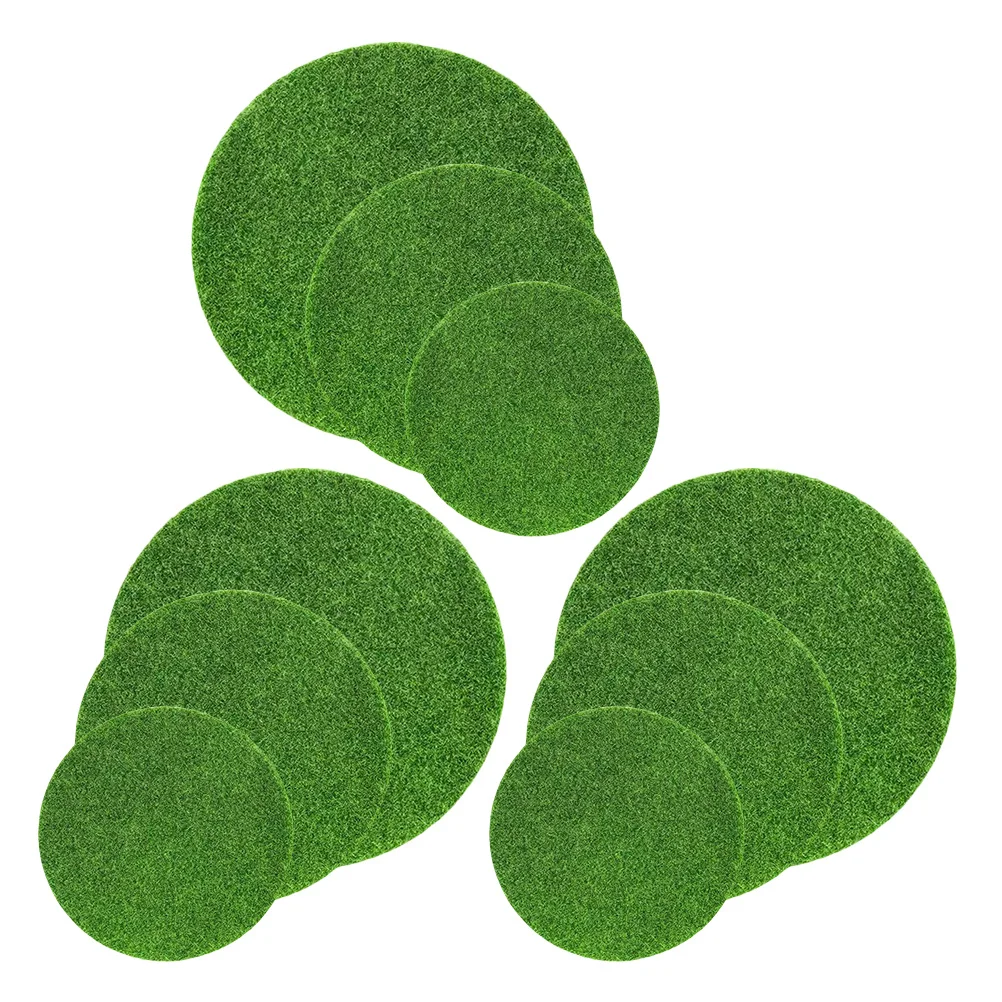 

9Pcs Artificial Moss Lightweight Versatile Mini Garden Accessory Creative Shape Design Artificial Moss Turf Fake Grass