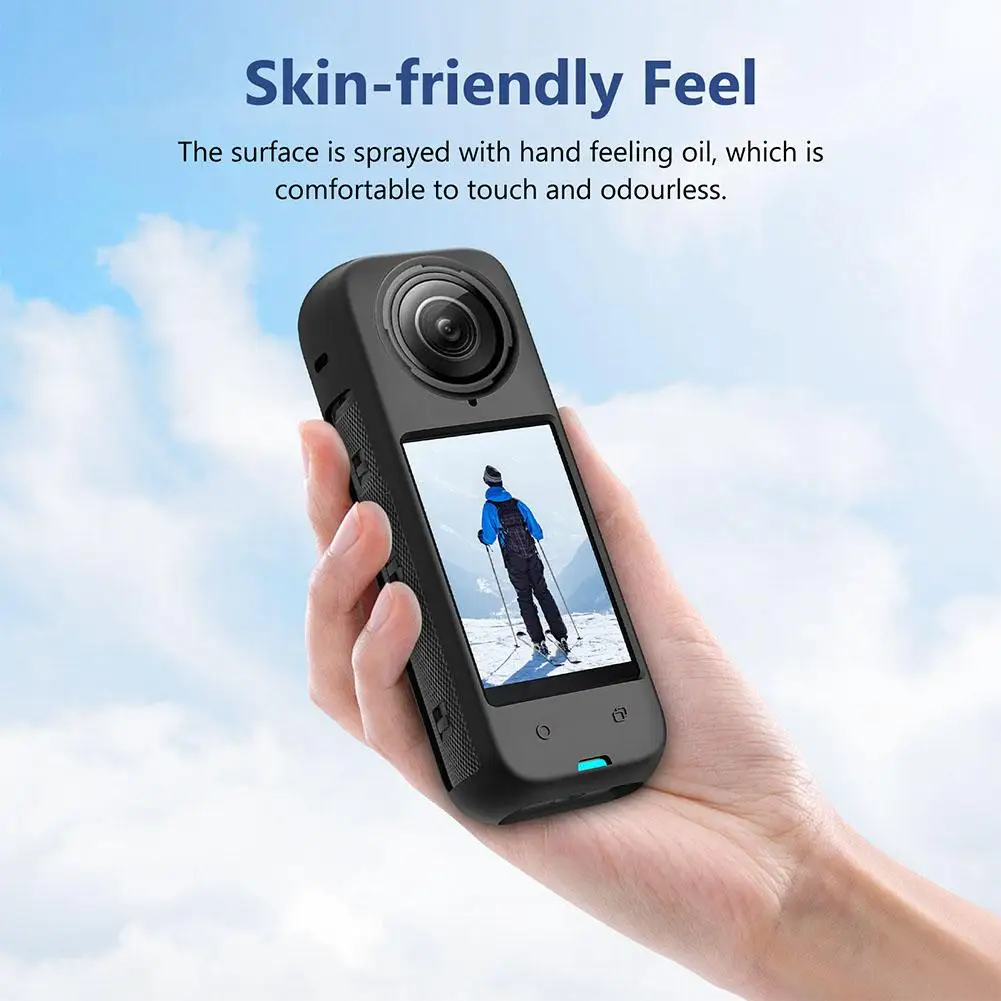 

Silicone Protective For Insta360 X5 Full Body Shockproof Cover Anti-dust Anti-scratch Soft Skin For Camera Lens & Body X6o0