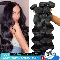 12A 30 40 Inch 100% Body Wave Bundles 100% Real Raw Human Hair Extensions Wet And Wavy Remy Weave Hair Bundles For Black Women