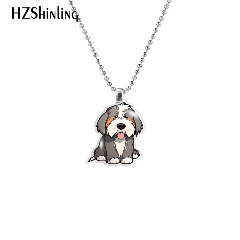 2023 Cartoon Pulie Pug Yorkshire Terrier Schnauzer Acrylic Necklace Pendants Charms Resin Epoxy Handmade Crafts Jewelry Gifts