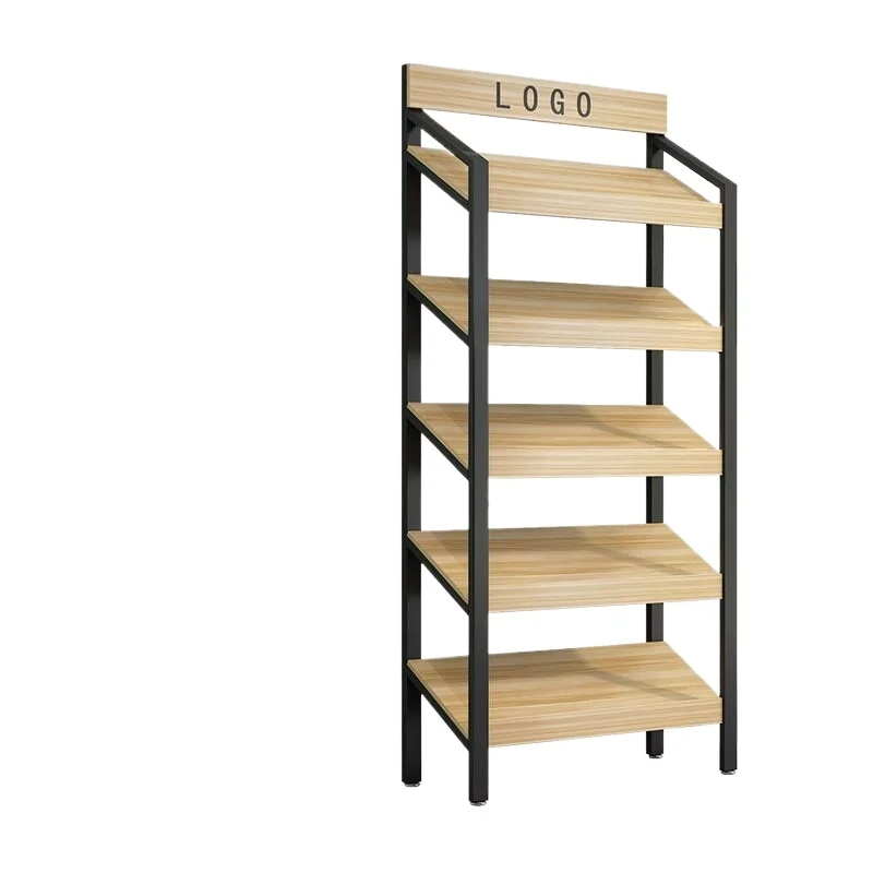 LMM Supermarket Bevel Shelf Display Cabinet Snack Shelf Products Multi-layer Fruit Container