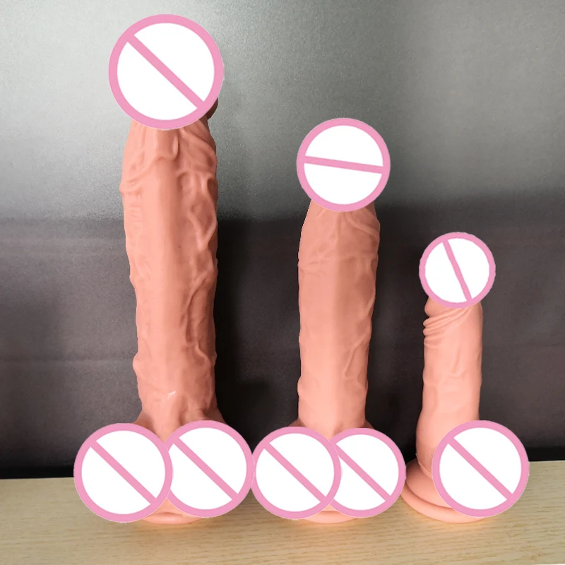 Realistische weiche arge Dildo Sex Spielzeug für Frauen Gefälschte Dick Saugnapf Silikon Realistische Dildos Penis Weibliche Masturbation Erotische