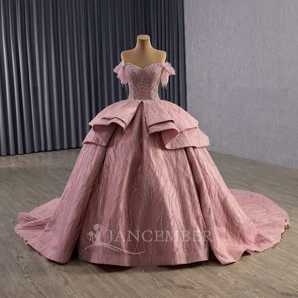 

Розовое бальное платье Quinceanera Dresses Vestidos De 15 Anos XV Vintage с открытыми плечами Princess Party по индивидуальному заказу فساتين Koma dekat