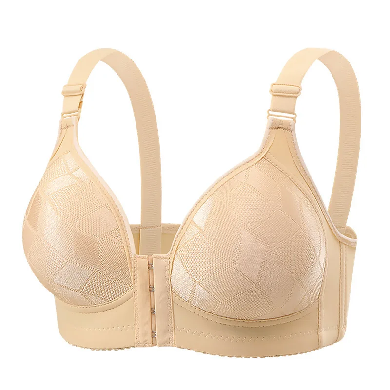 العلامة التجارية النسائية مريحة إغلاق الجبهة رقيقة الملابس الداخلية Underwire خالية جمع تنفس الصدرية الرياضية التقليدية