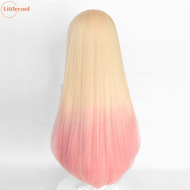 High Quality Anime Marin Kitagawa Cosplay Wig 80cm Long Straight Pink Dyeing Ombre Heat Resistant Synthetic Hair Wigs + Wig Cap image 5