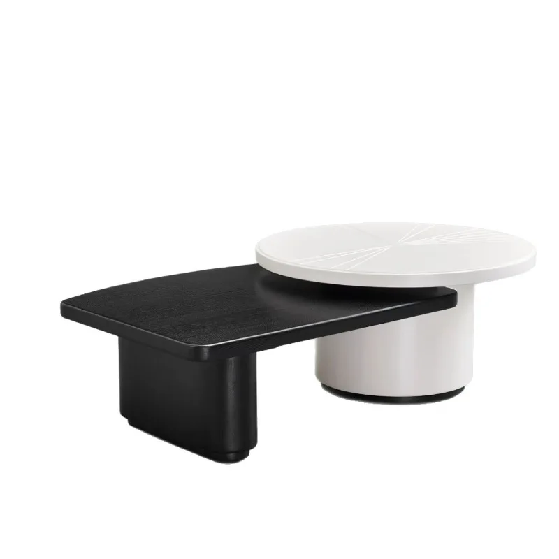 light luxury cream style coffee table side table combination special-shaped coffee table sofa corner combination