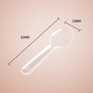 Muỗng canh nhựa trong suốt, dao kéo dùng một lần, thìa cho món khai vị kem gelatin, 200 pcs 8 Bán hàng chính thìa nhựa nhỏ - №6