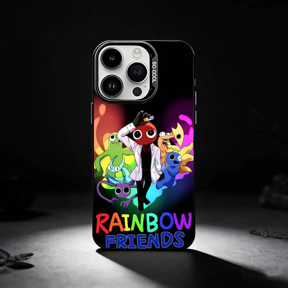 Rainbows Game F-Friends Dave  Phone Case For iPhone 17,16,15,14,13,12,11 Plus,Pro Max,XS,Colored silver phone case