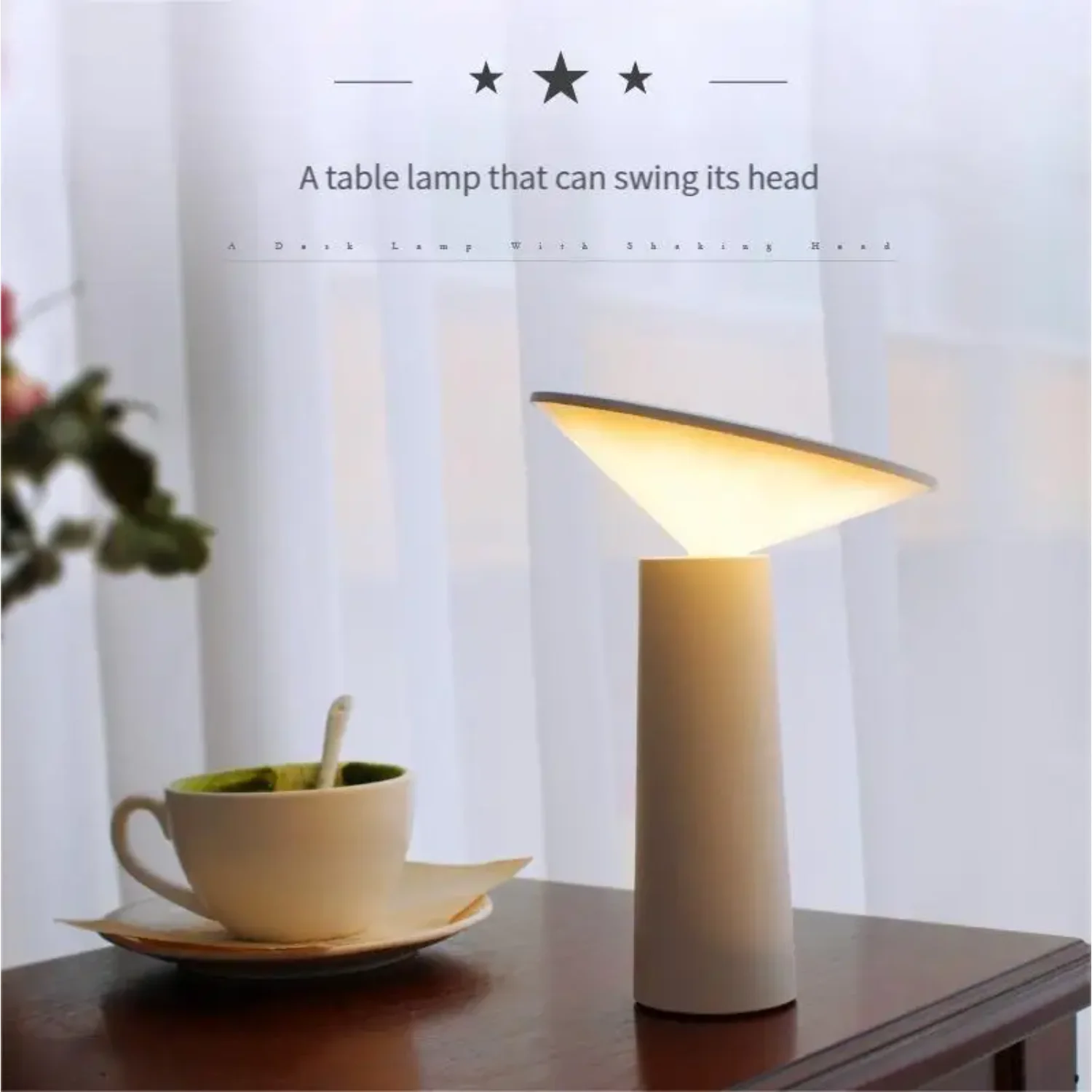 Fashion LED Table Lamp Dimmable Bedroom Reading Aesthetic Room Decoration Portable USB Rechargeable Bedroom Night Lights Gift