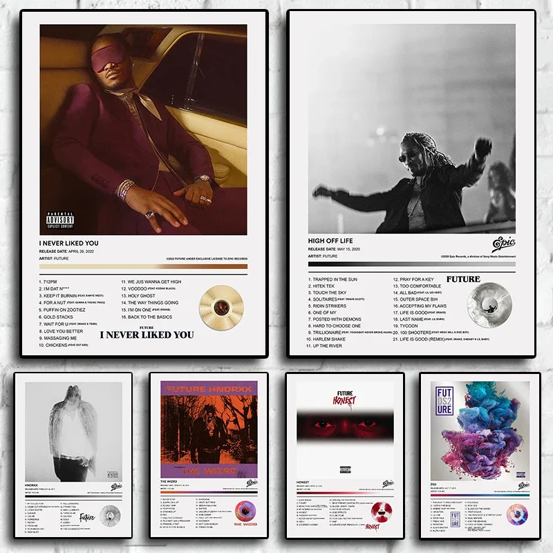 Rapper Hip Hop Rock HONEST THE WIZRD Pop Rap Music Album Cover Future Poster Aesthetic Canvas Print Wall Art Living Room Decor