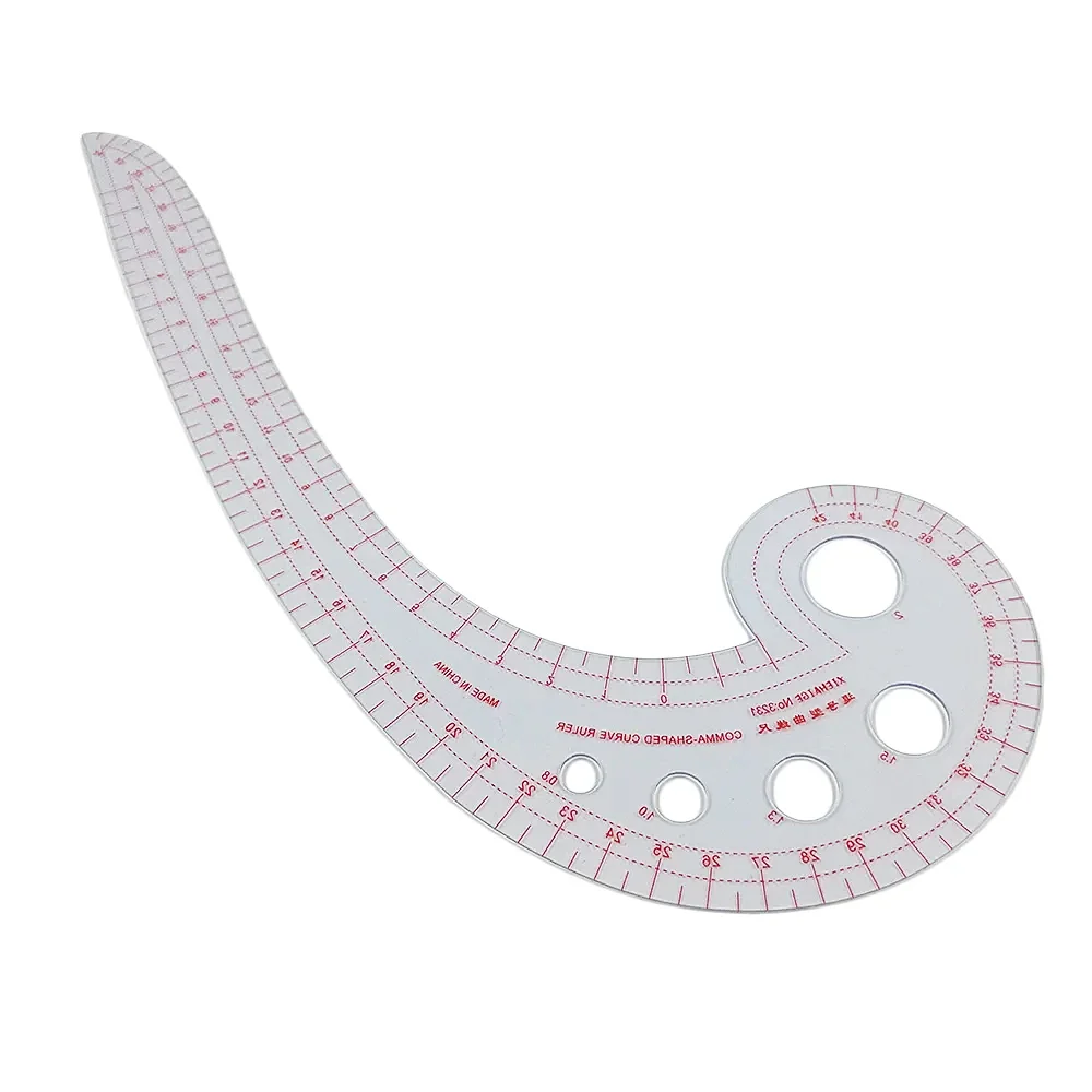 Multifunctional Sewing Tools Soft Plastic Comma Shaped Curve Ruler Styling Design Ruler French Curve 30 X 11cm Curve Ruler