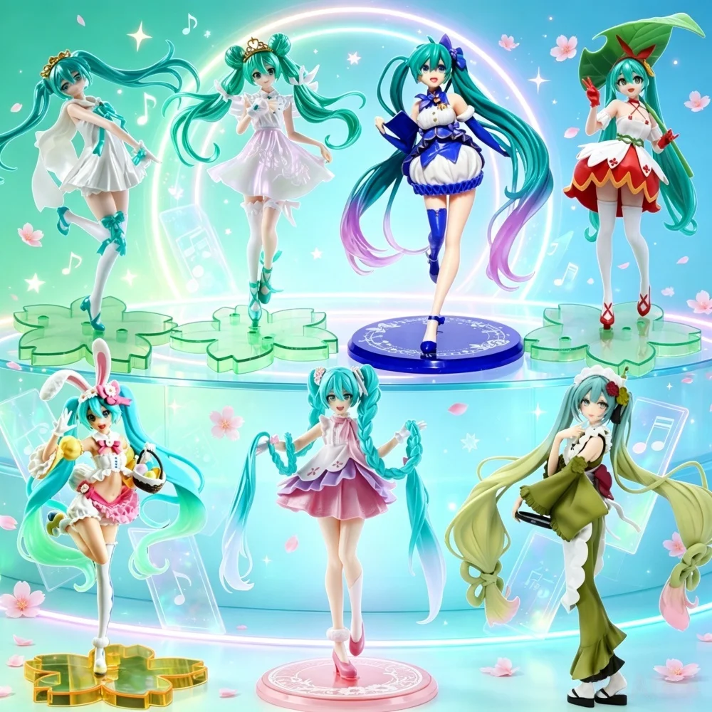 Heiße Kawaii Mädchen Hatsune Miku Anime-Figur Mode Subkultur Miku Actionfigur Geburtstagsgeschenk PVC Sammlermodell Puppe Spielzeug