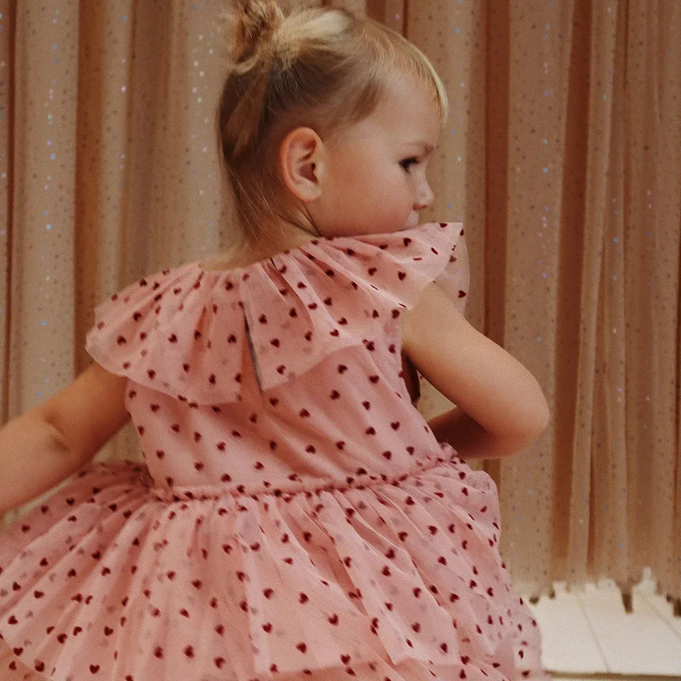 Vestido de malla con diseño de gato para niña, traje de princesa de gasa con lentejuelas, falda bonita para fiesta de carnaval, Navidad, 2024 KS