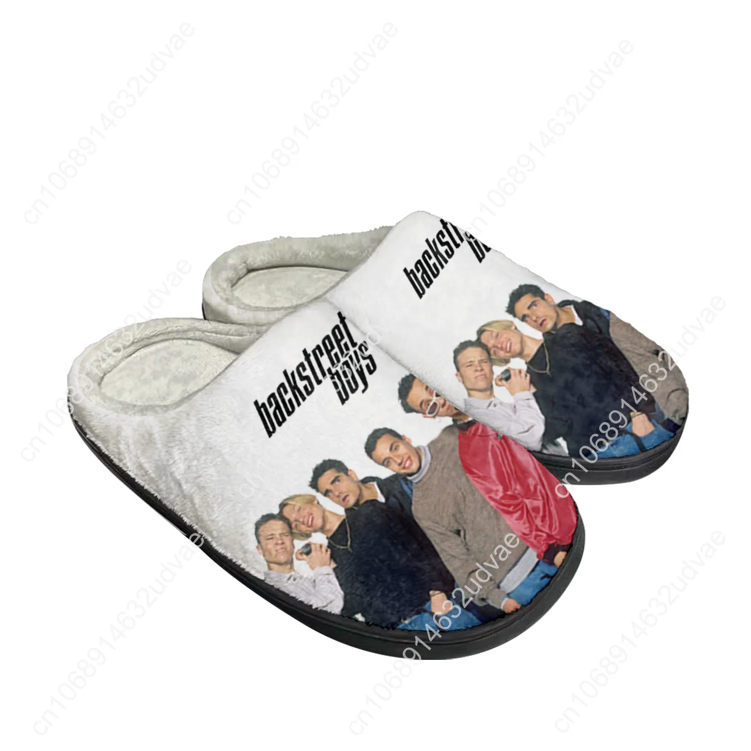 Backstreet Boys Pop Band Bsb Home Cotton Custom Slippers Mens Womens Sandals Plush Bedroom Keep Warm Shoe Thermal Slipper Black