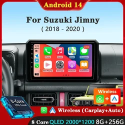 Android 14 Carplay Car Radio For Suzuki Jimny 2018 2019 2020 Navigation GPS Multimedia Player stereo BT DSP wifi+4G Auto 2 DIN