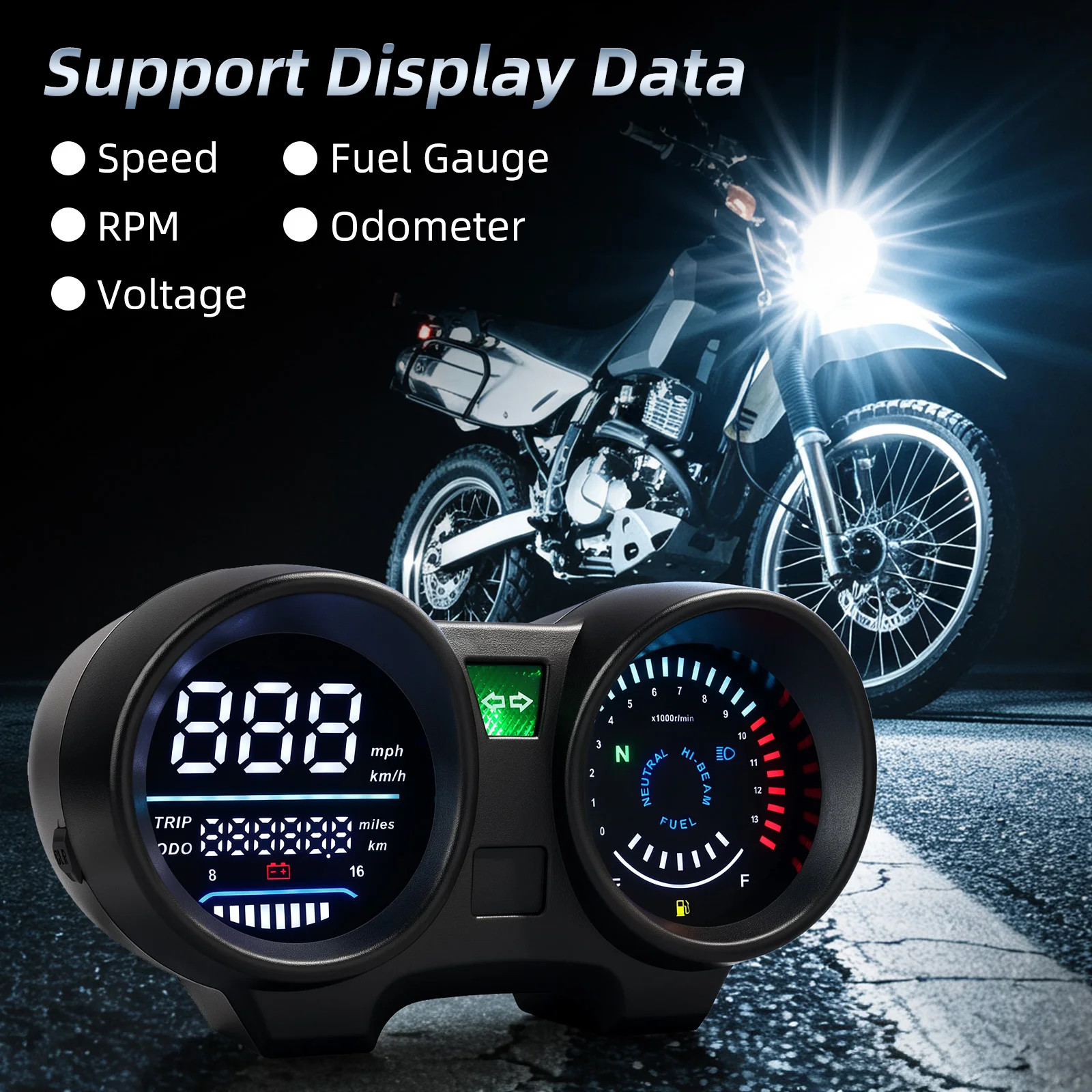 For Motorcycle Brazil Titan 150 Honda Cg150 Fan150 2010 2012 2022 Digital Led Electronic Rpm Motorcycle Speedometer Panel