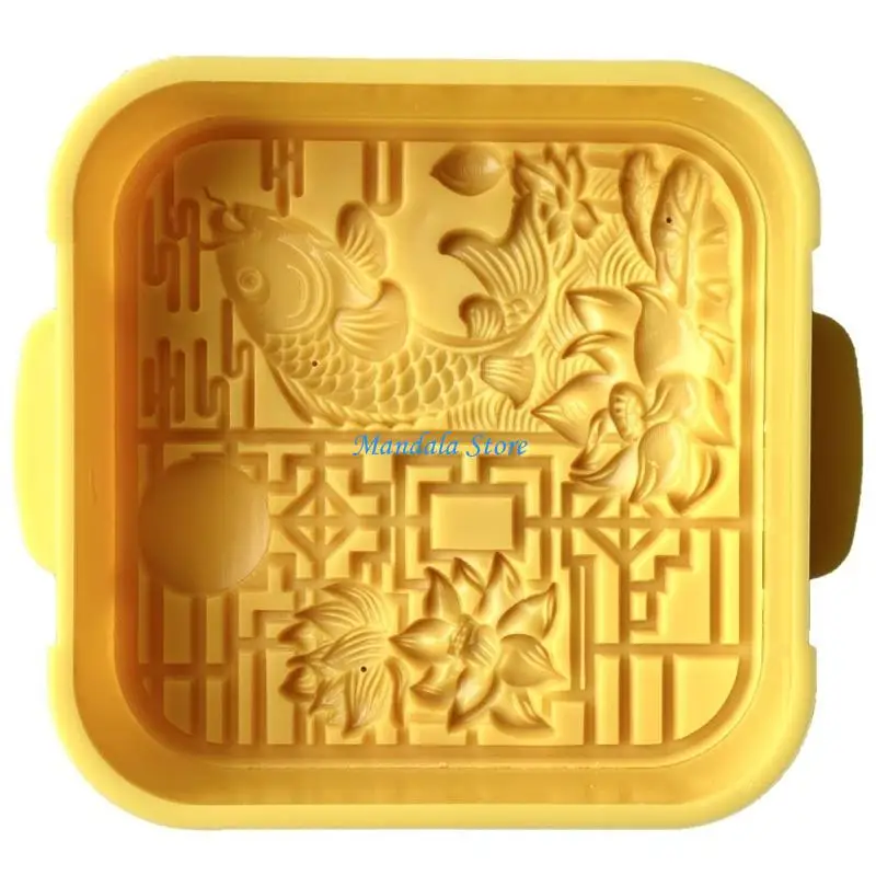 

U2JC Convenient Mooncakes Making Molds Delicate Festival Mooncakes Pastries Stamp Convenient Hand press Tool for Mooncakes