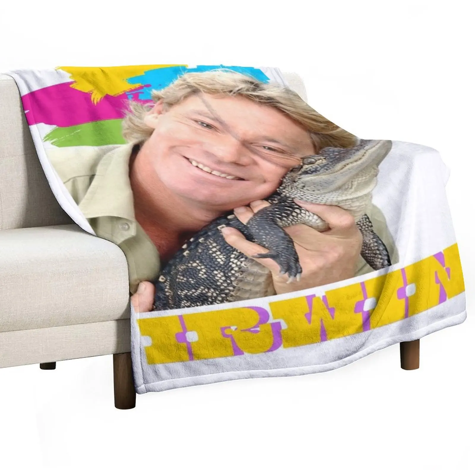 

THE GREAT STEVE IRWIN Throw Blanket Furry manga For Baby Blankets For Sofas Blankets