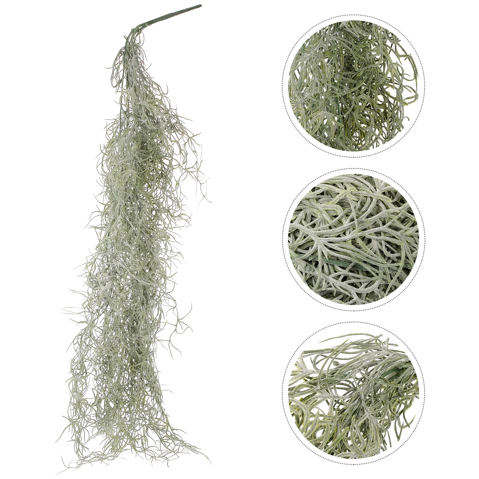 Simulated Hanging Vine Moss Green Decor Ornament Decorative Preserved Dried Flowers Landscape Plastic