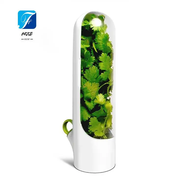 

A55F-2PCS Capsule Case Cup Type Food Storage Container Vegetable Preservation For Dill Coriander