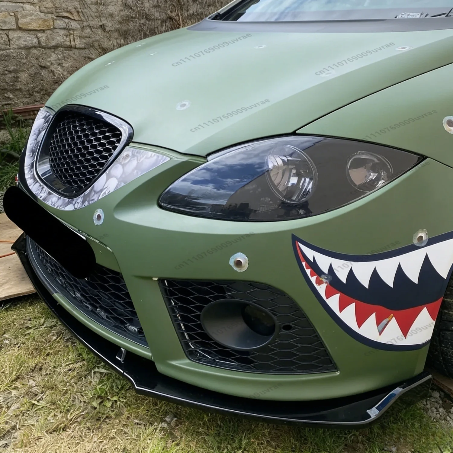 

For Seat Leon MK2 FR 2006-2009 Pre-Facelift Gloss Black 3Pcs Front Bumper Lip Spoiler Splitter Diffuser Styling Bodykits Tuning