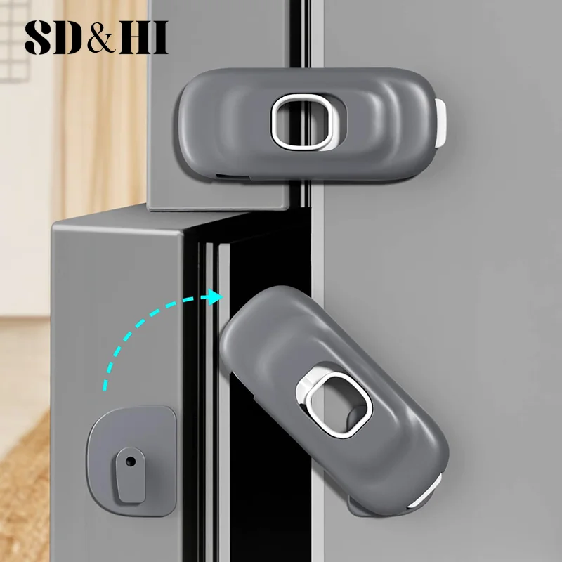Home Cabinet Fridge Locks Safety Lock Baby Child Safety Frigerator Locks Easy To Use