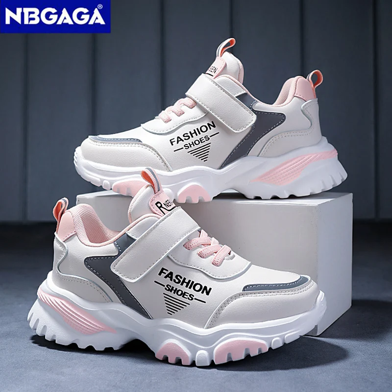 

Модные детские кроссовки для девочек из кожи, дышащие, для активного отдыха, спорта, школы, прогулок и бега