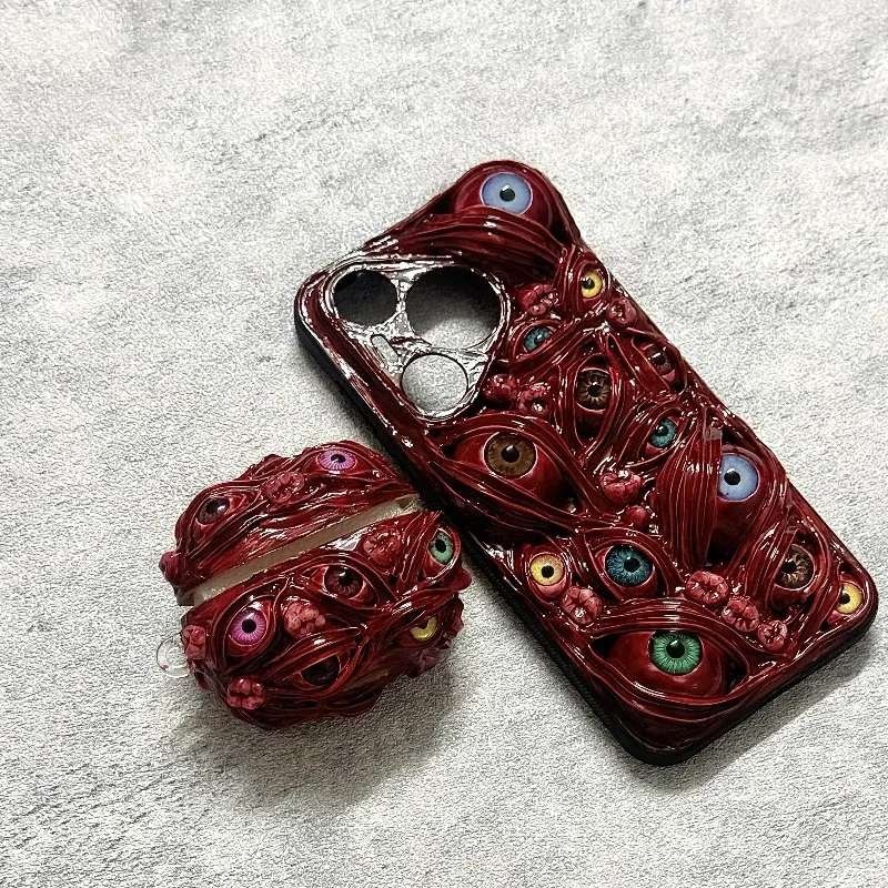 Terror Teeth Eye Earphone Case for AirPods 4 Customized TPU AirPods Pro Wireless Earphone Cover for Sony XM5 Accessories Gift view 5
