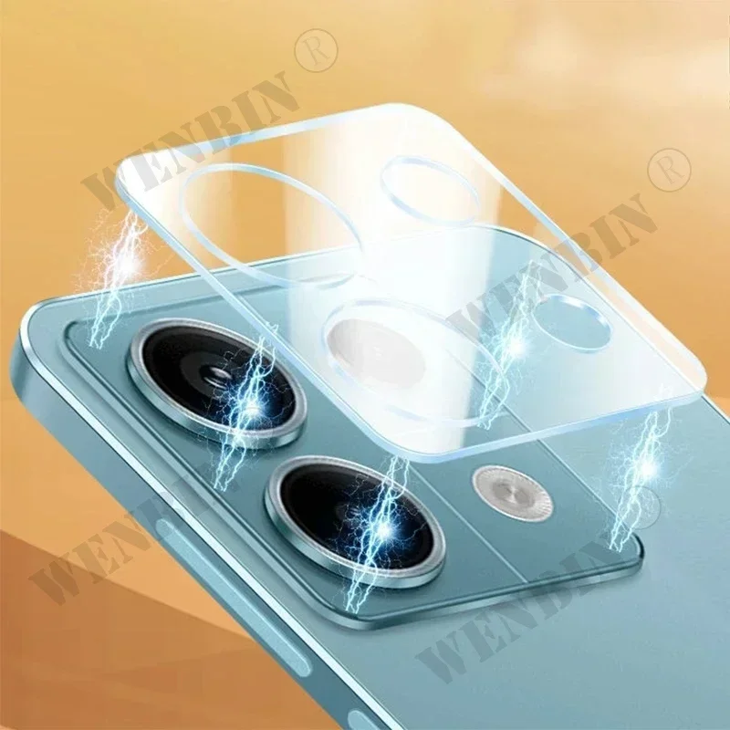 5 Pcs 3D Camera Lens Protector Glass For Redmi Note 14 13 Pro 14T Pro Full Cover Protective Glass For Camera Film