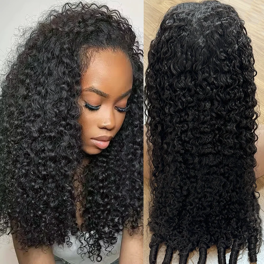 

46-дюймовый парик из натуральных волос с бирманской кудрявой текстурой, HD-кружевной фронтальной частью 7x6, 13x4, 13x6, для чернокожих женщин, плотность 200%