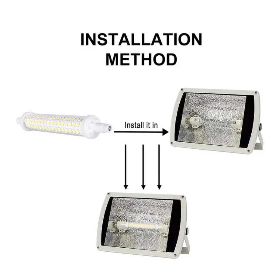 Projecteur R7S à intensité variable, lampes LED SMD 2835, 78mm, 118mm, 135mm, ampoule LED 10W-20W, 220V, économie d'énergie, remplacer la lumière halogène