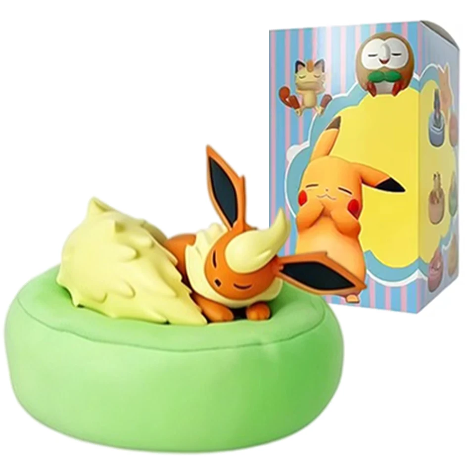Heiß begehrte Anime-Figur Eevee Multi-Form-Serie Blindbox Desktop-Dekoration Ornament-Set Spielzeug Szenenbauteile Überraschungsgeschenk