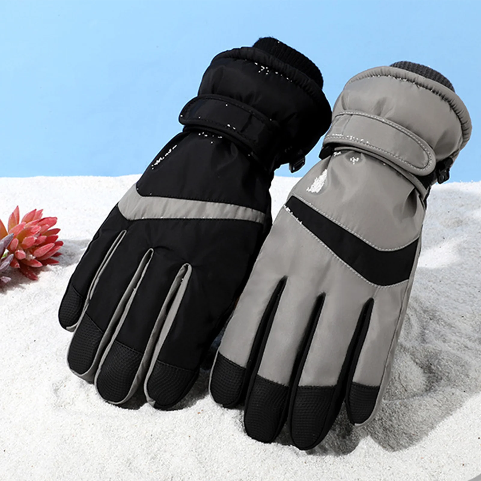 Riding Windproofed Gloves with Touchscreen-accessible Function Thickened Design for Outdoor Fishing Trip Dating Shopping NOV99