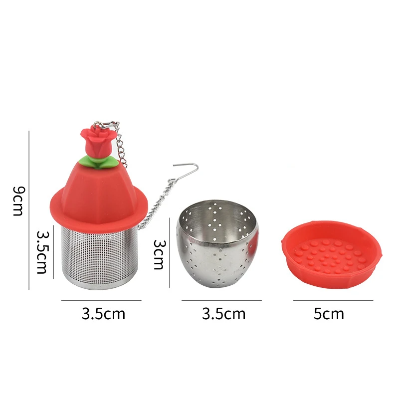 Tea Infuser Silicone Stainless Steel Tea Ball Tea Leaf Strainer For Brewing Device Herbal Spice Filter Sieve Kitchen Accessories