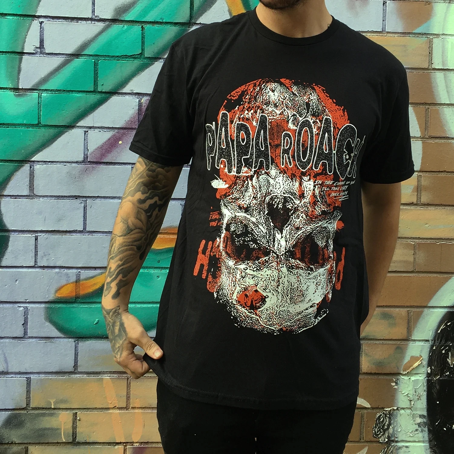 2026 Papa Roach Punk Band Album Rock Red Cotton Tshirt Unisex Men Women Short Sleeve Vintage Brand Tee Streetwear