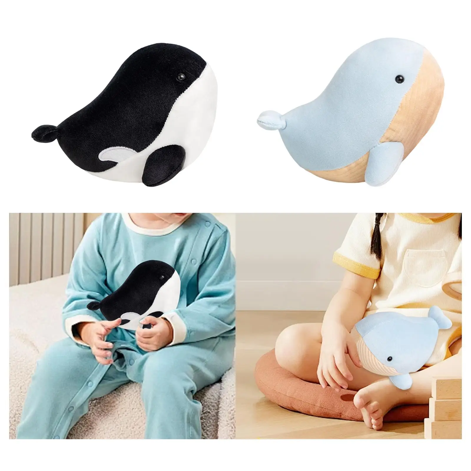 

Plush Whale Doll Toy Soft Cuddly Hugging Pillow for Home Decor Thanksgiving