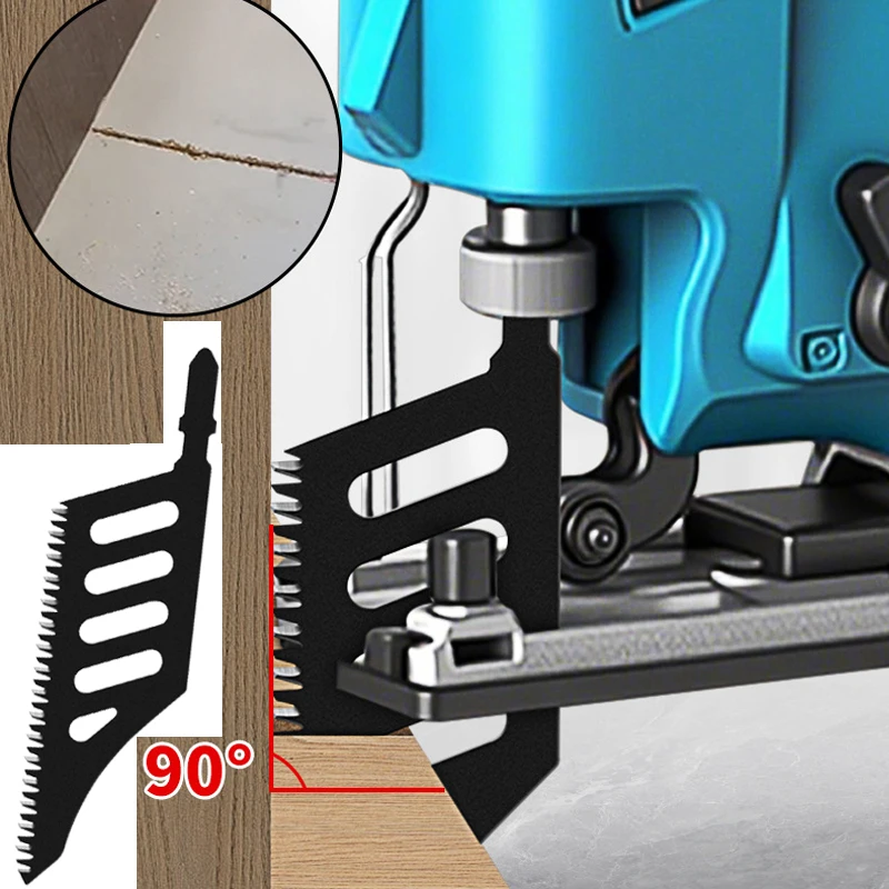 

Jigsaw Blade Extra Long Heavy Duty Scroll Saw Blades T-Shank Fine Coarse Teeth for Wood Aluminum Tight Spaces