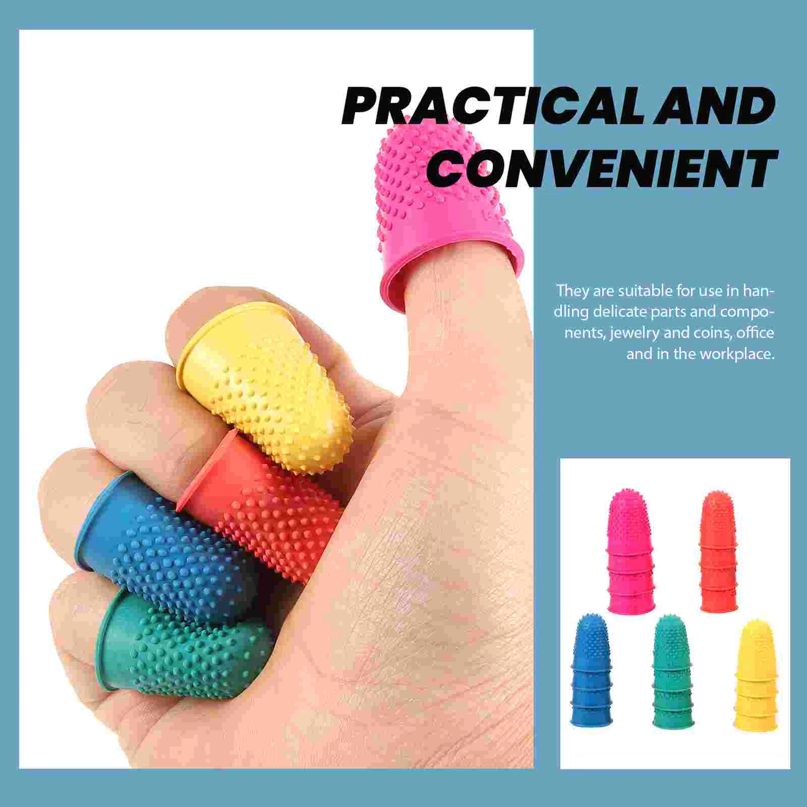 20 Pcs Accessories Reusable Finger Cot Protector Compact Condom Rubber Wear-resistant Condom? for men sax