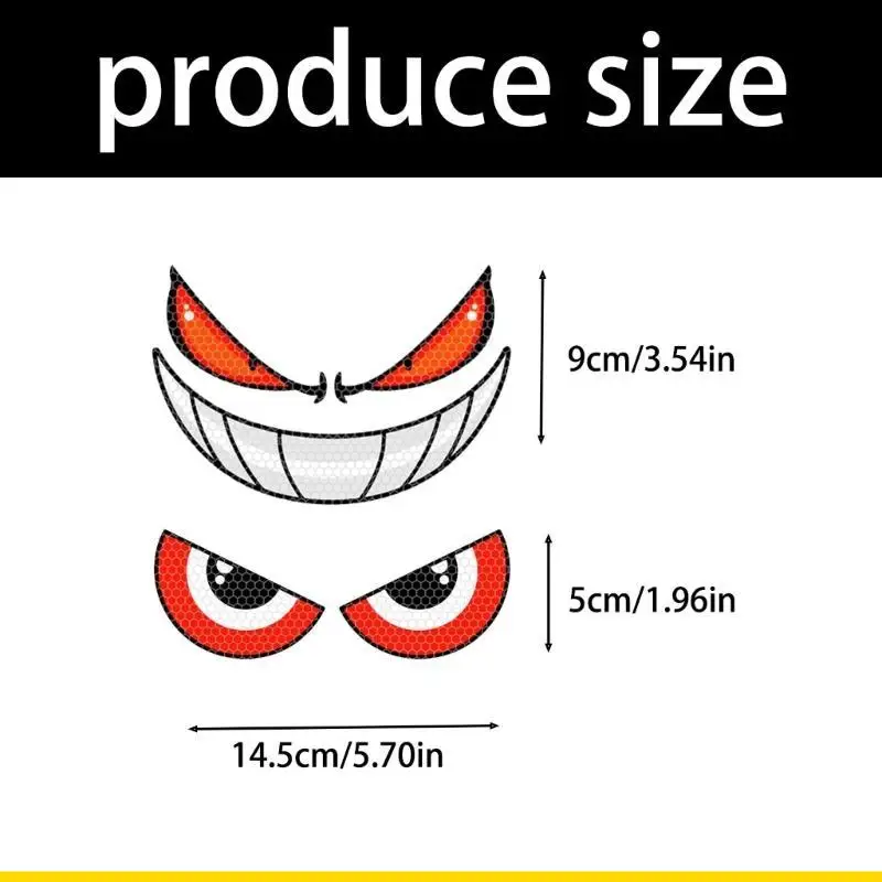 SZCH Erhöhte böse Augen Auto Aufkleber Dekorative Aufkleber wasserdichtes -Accessoire