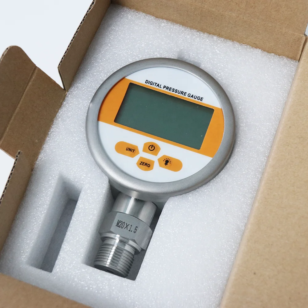 Digital Pressure Gauge 350 Bar LCD Display Stainless Steel Measuring Instruments