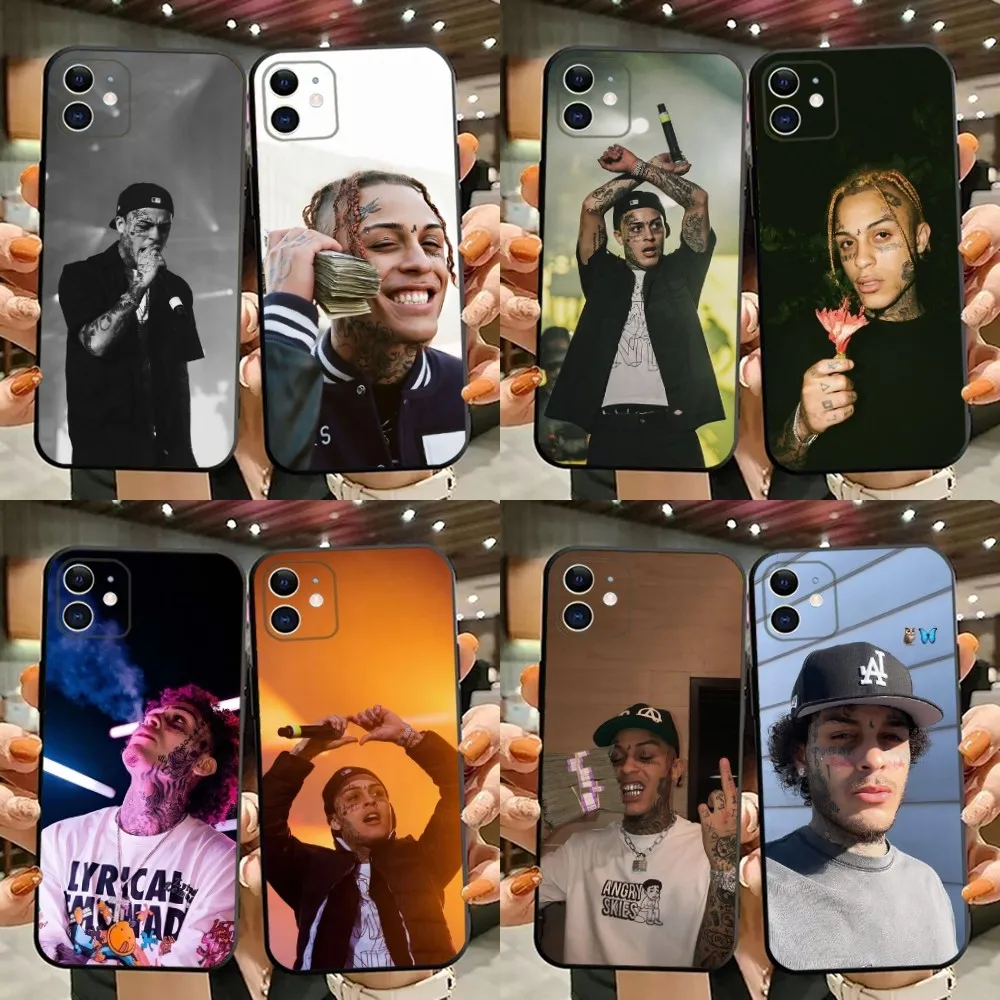 Rapper Lil Skies Phone Case For iPhone 15,14,13,12,11,Plus,Pro Max,XS,X,XR,SE,Mini,8,7 Soft Silicone Black Cover