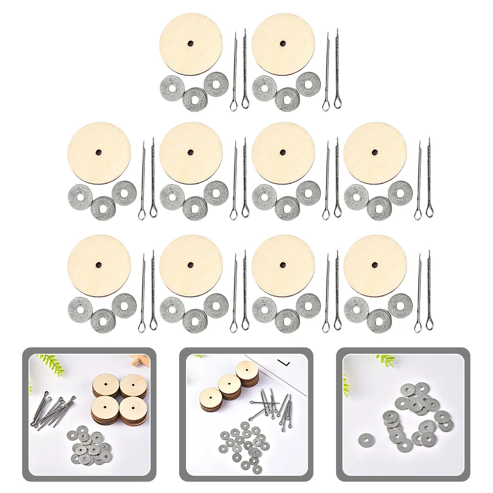 

10 Sets Bear Joint Accessories Toy Wood Joints For DIY Puppet Movable Gaskets Iron Parts