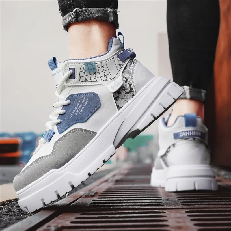 

Men's High Top Versatile British Style Fashionable Boots 2025 New Casual Sports Shoes British Outdoor Walking Fashion Boots39-44